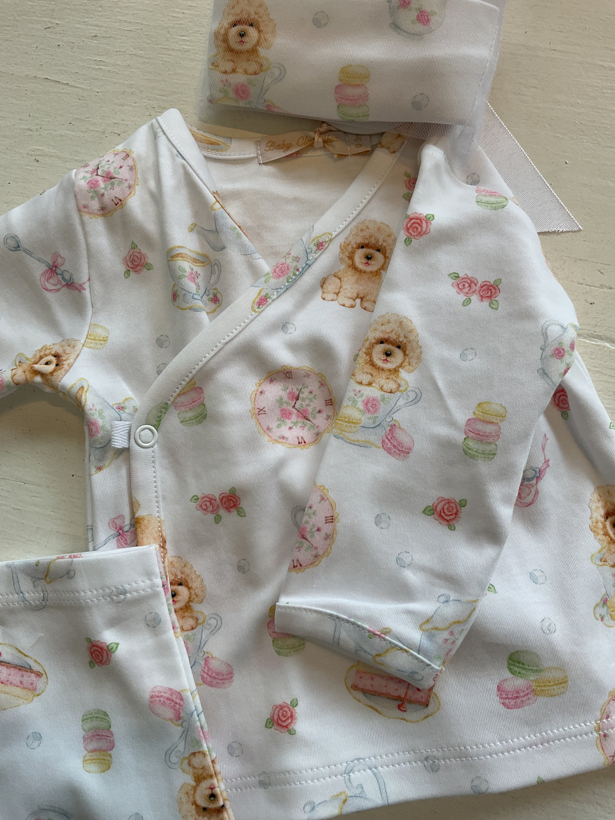 Baby club chic afternoon paw-ty printed 2 piece take me home set