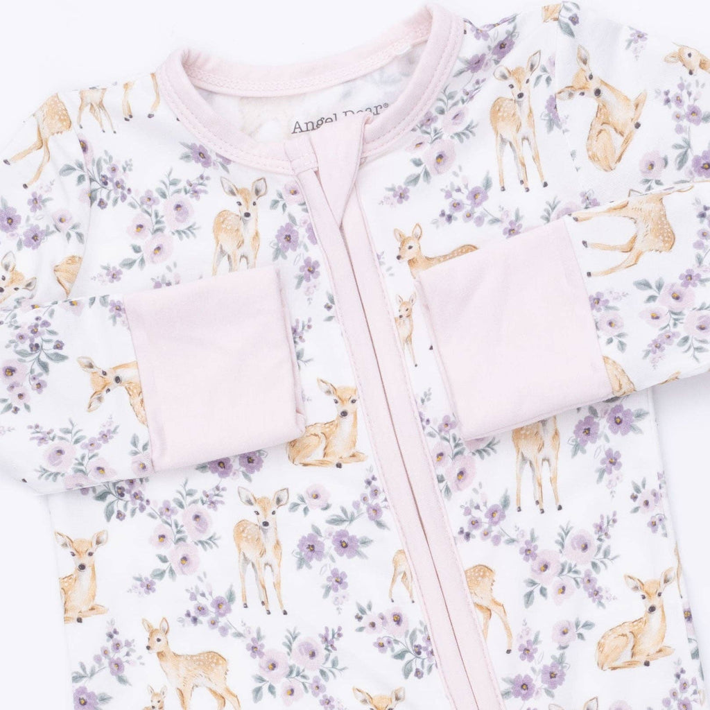 Floral Deer - Convertible Romper: 18/24M