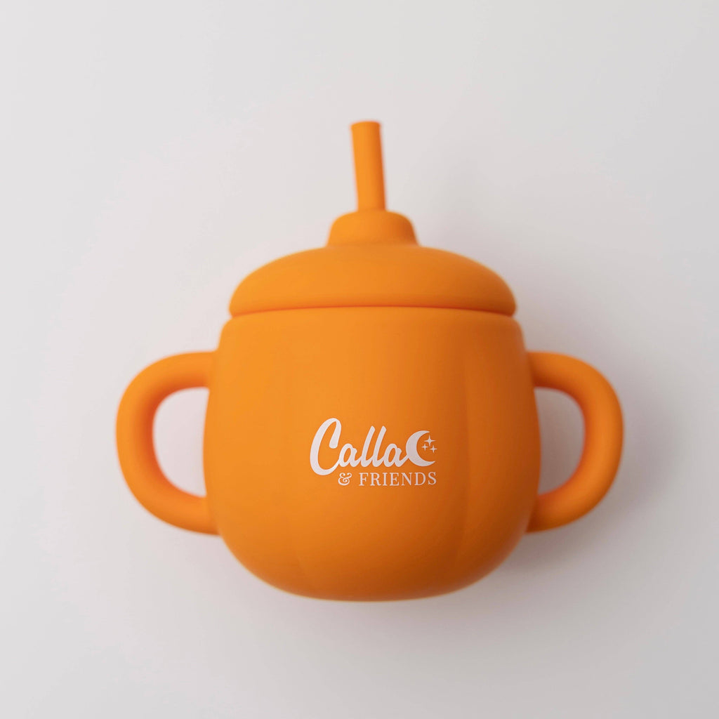 The Pumpkin Patch Spill-Proof Straw Cup: Jack-O-Lantern Orange