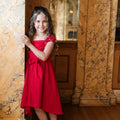 Organic High Low Sateen Dress Red