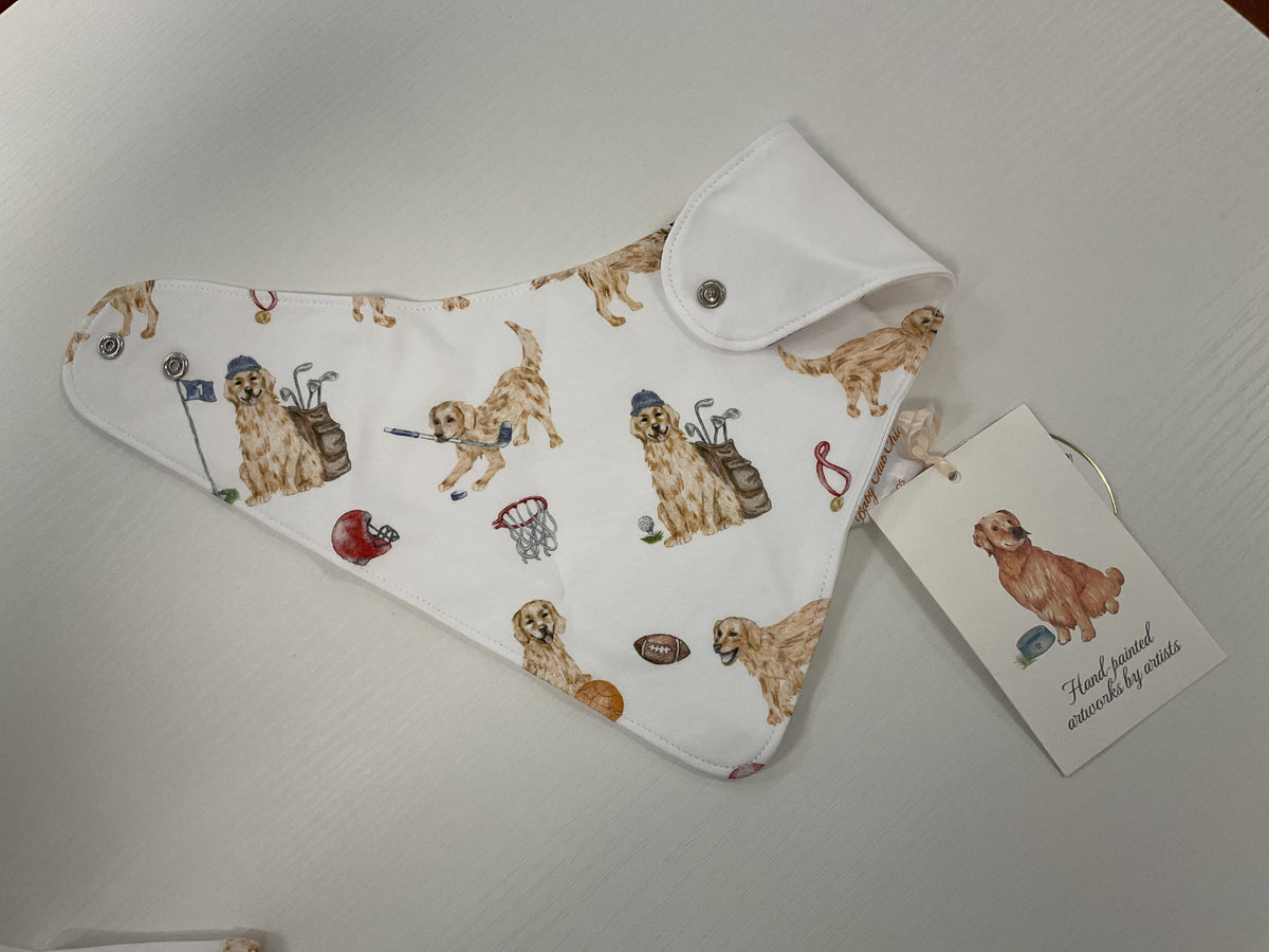 Baby Club Chic Golden League Printed Pima Bandana Bib