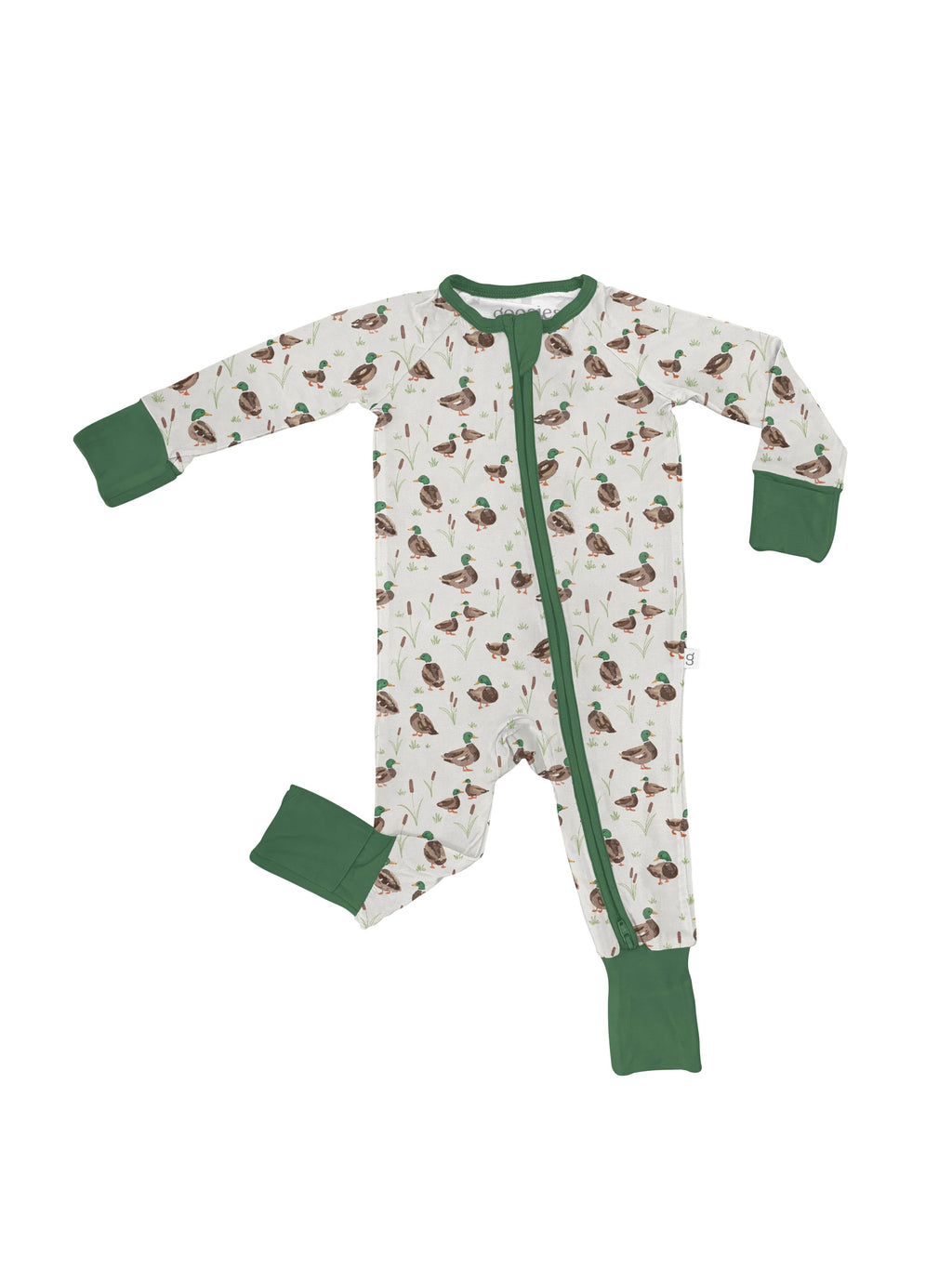 Mallard Drake Ducks-Convertible Zip PJs: 18-24mo