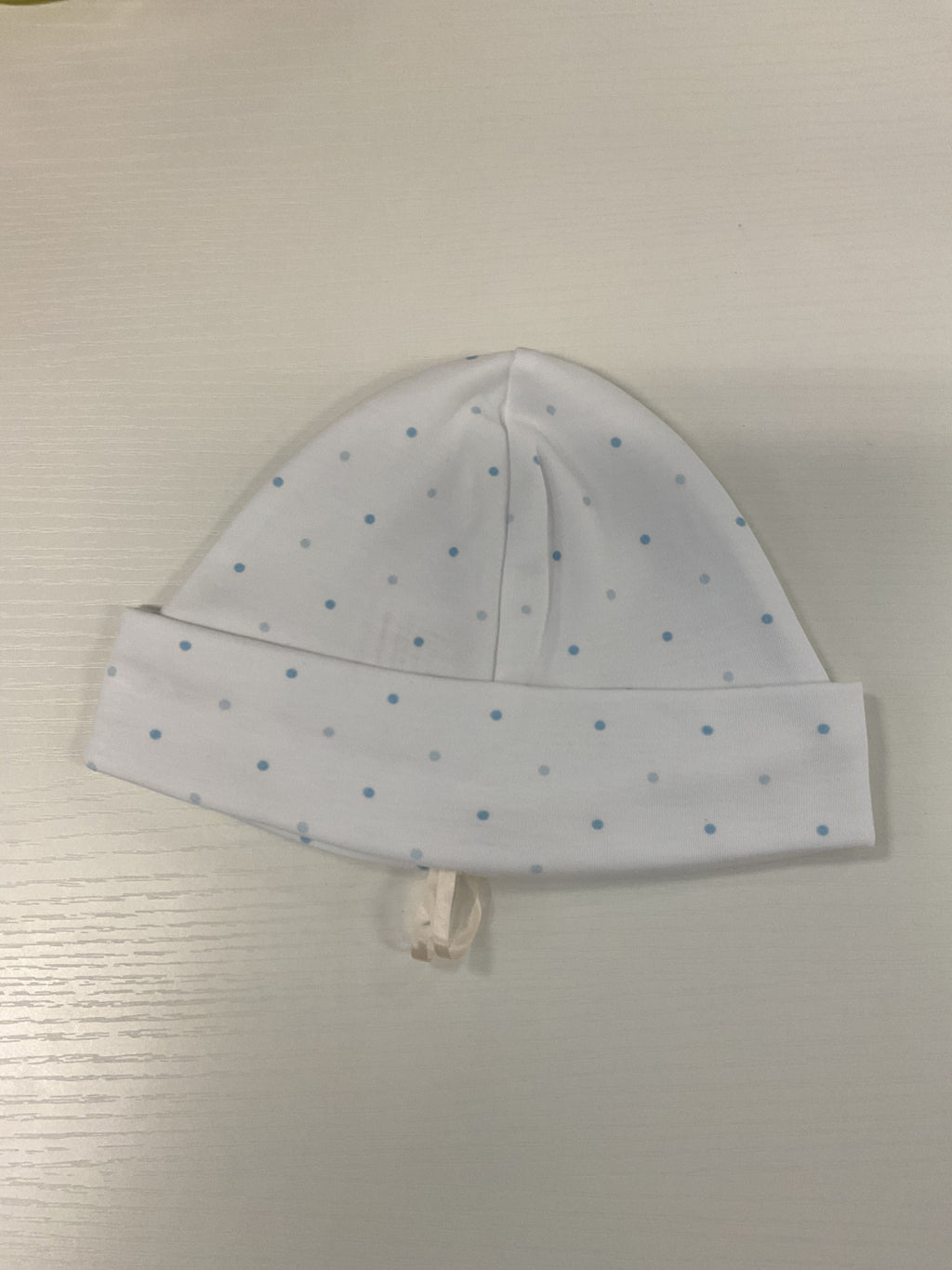 Baby club chic blue dots round hat
