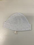 Baby club chic blue dots round hat