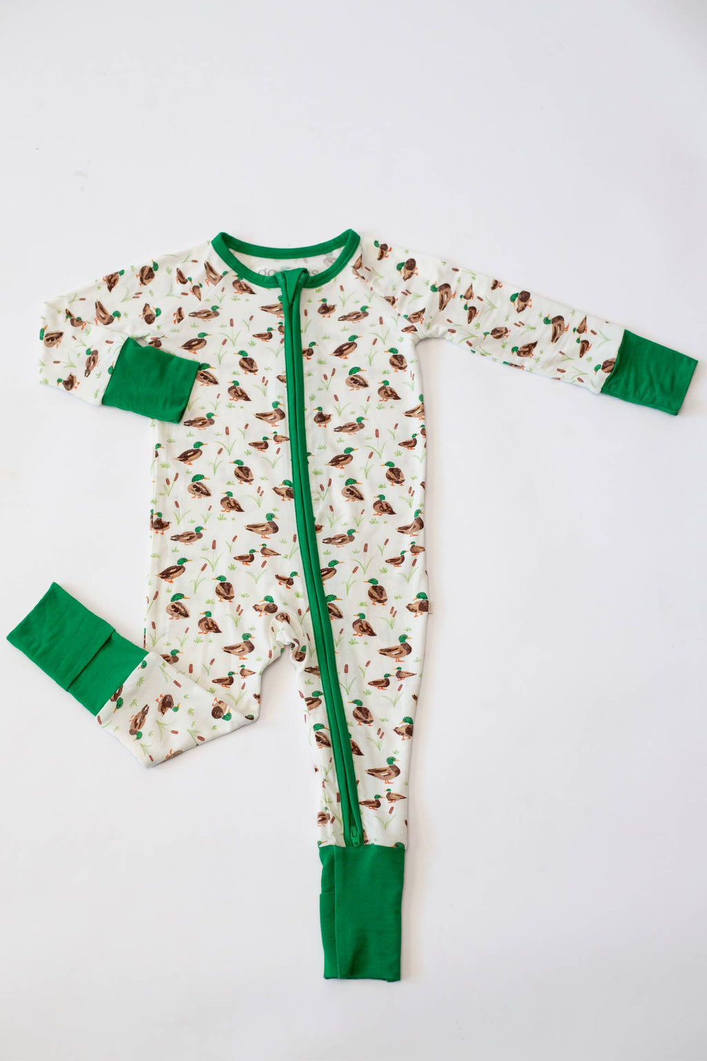 Mallard Drake Ducks-Convertible Zip PJs: 18-24mo