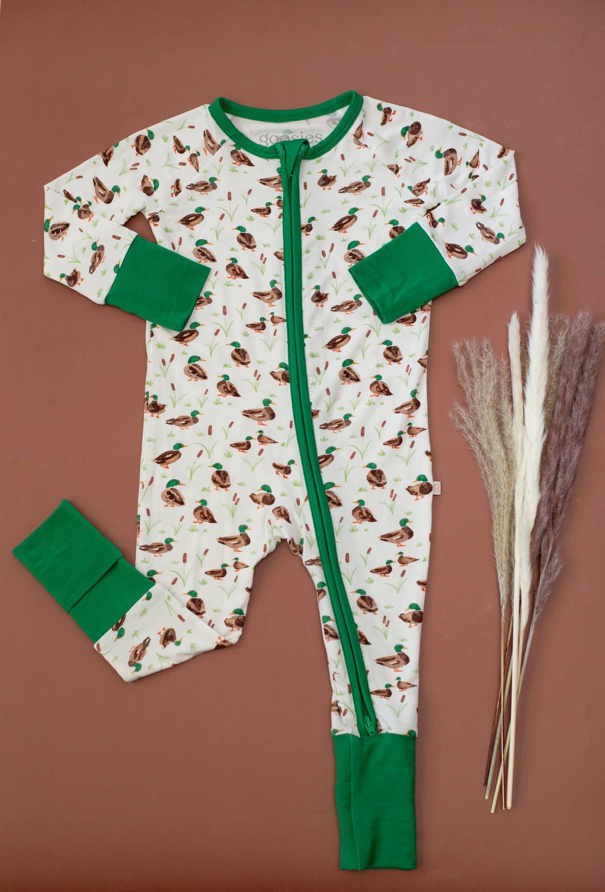 Mallard Drake Ducks-Convertible Zip PJs: 12-18mo