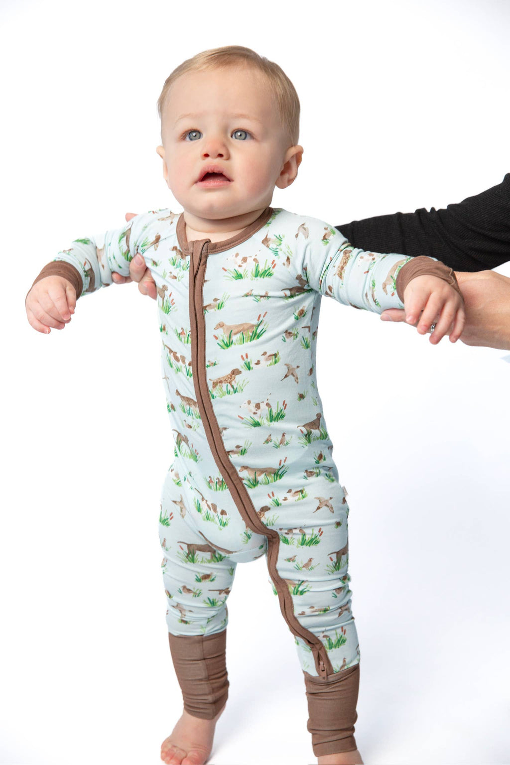 Delta Bird Hunting Dogs Convertible Zip PJs: 18-24mo