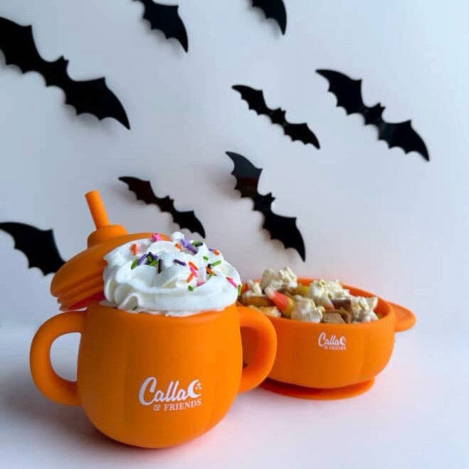 The Pumpkin Patch Spill-Proof Straw Cup: Jack-O-Lantern Orange