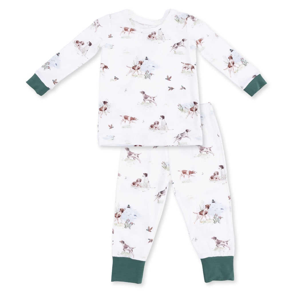 Pointer Pups and Duck Buddies - Long Sleeve Loungewear Set: 3/4T