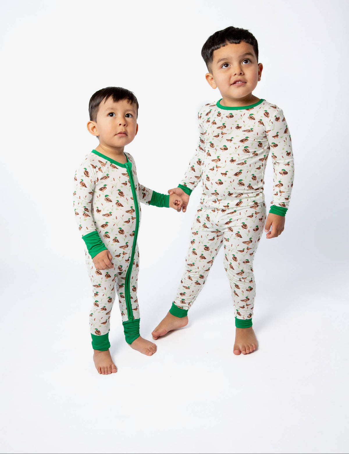 Mallard Drake Ducks-Convertible Zip PJs: 3-6mo
