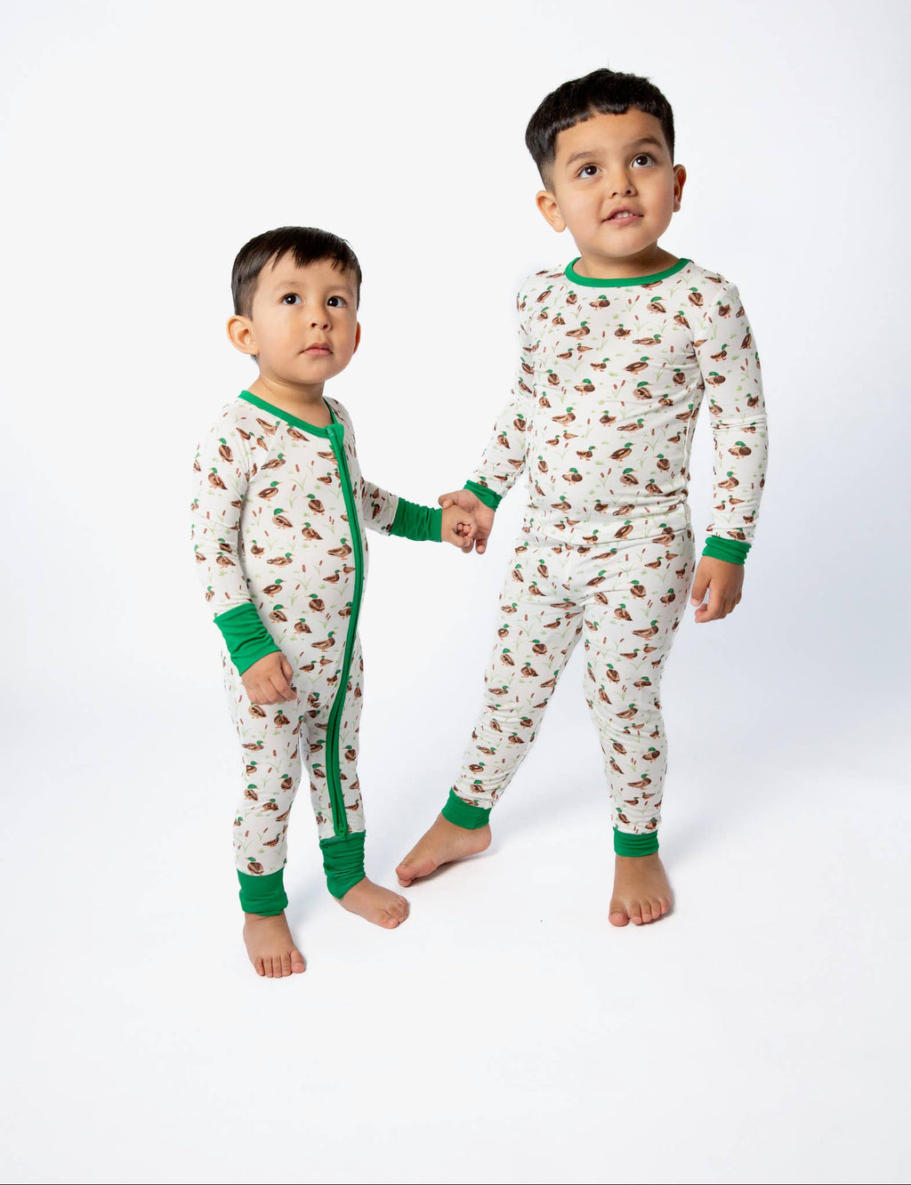 Mallard Drake Ducks-Convertible Zip PJs: 6-12mo