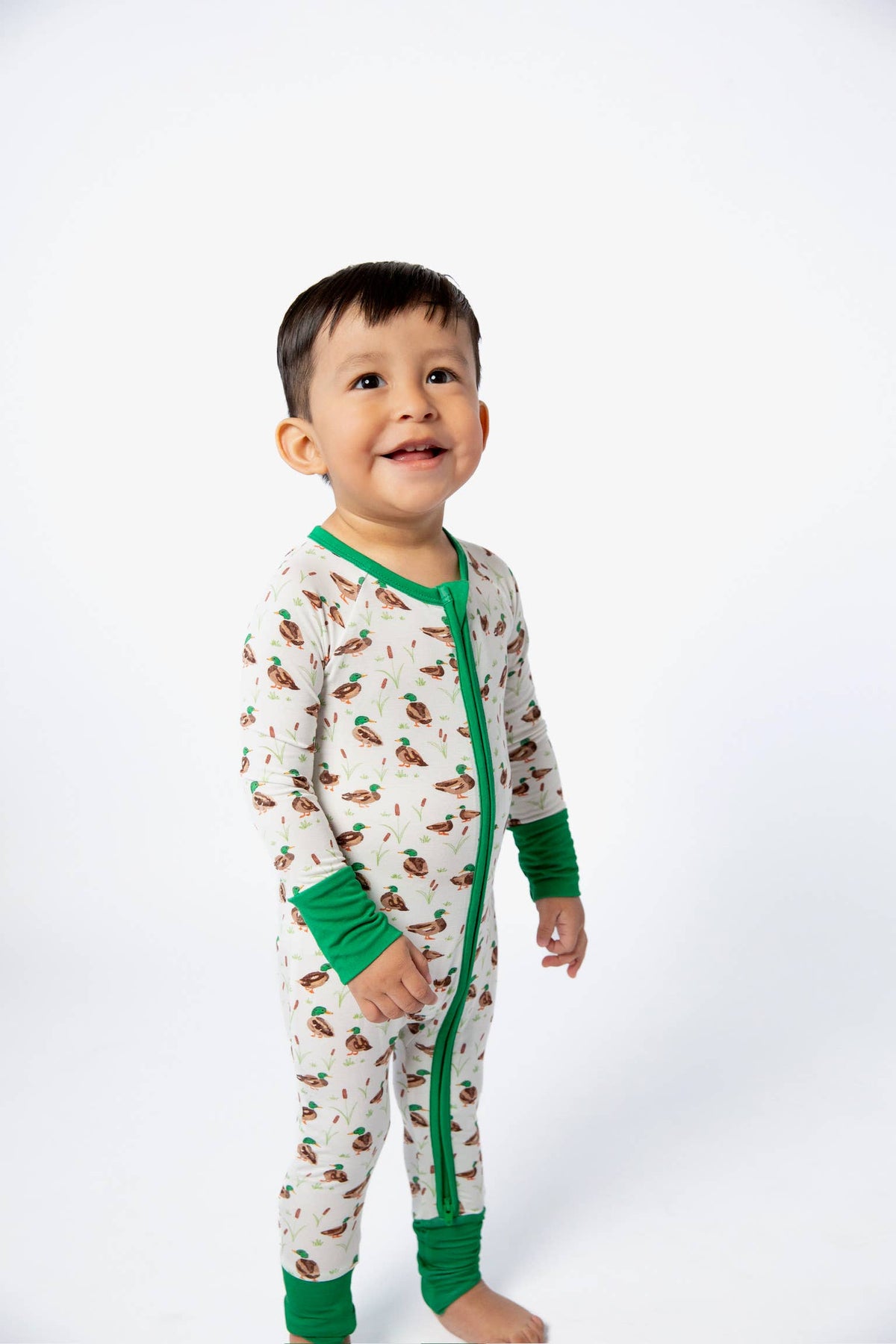 Mallard Drake Ducks-Convertible Zip PJs: 3-6mo