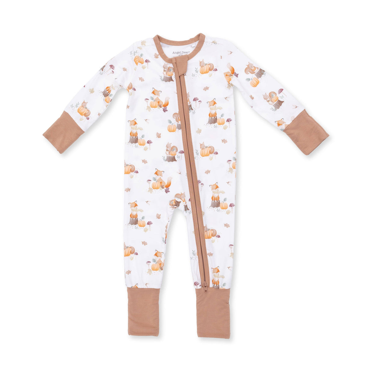 Woodland Animals with Pumpkins - Convertible Romper: 12/18M