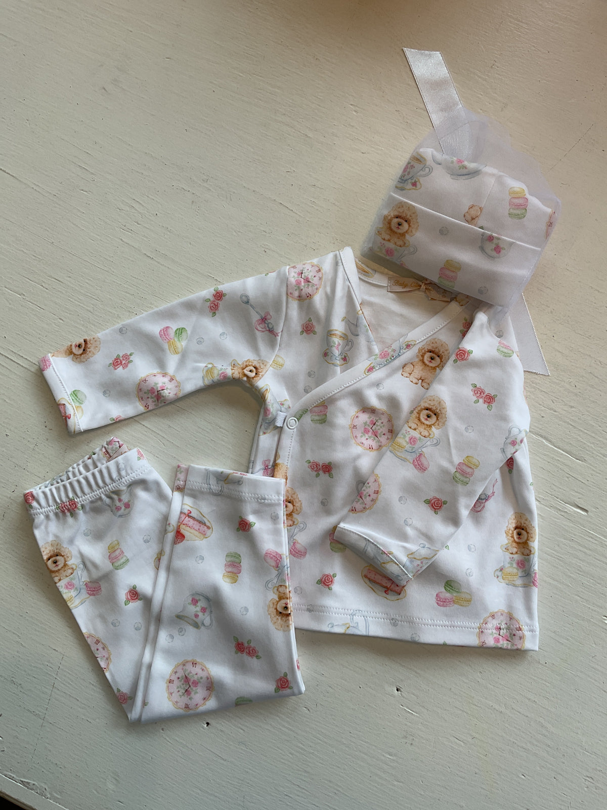 Baby club chic afternoon paw-ty printed 2 piece take me home set