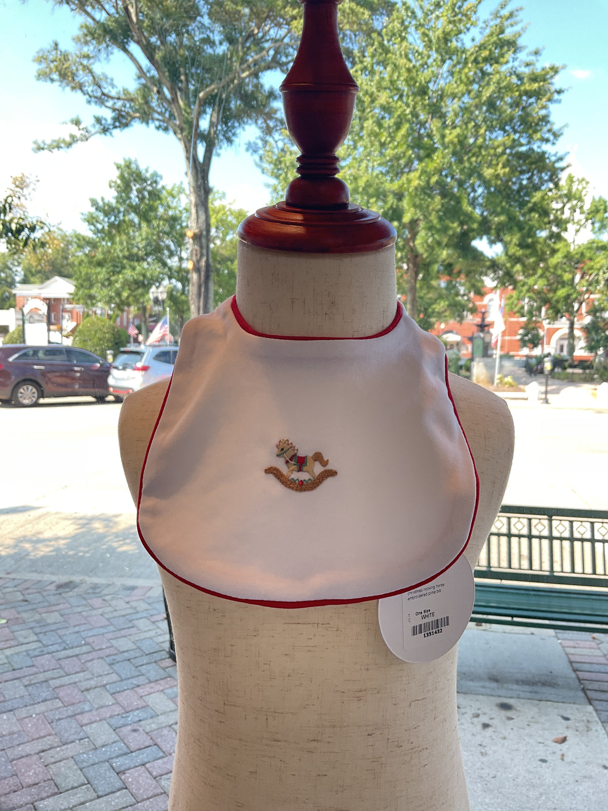 Baby Club Chic Christmas Rocking Horse Bib
