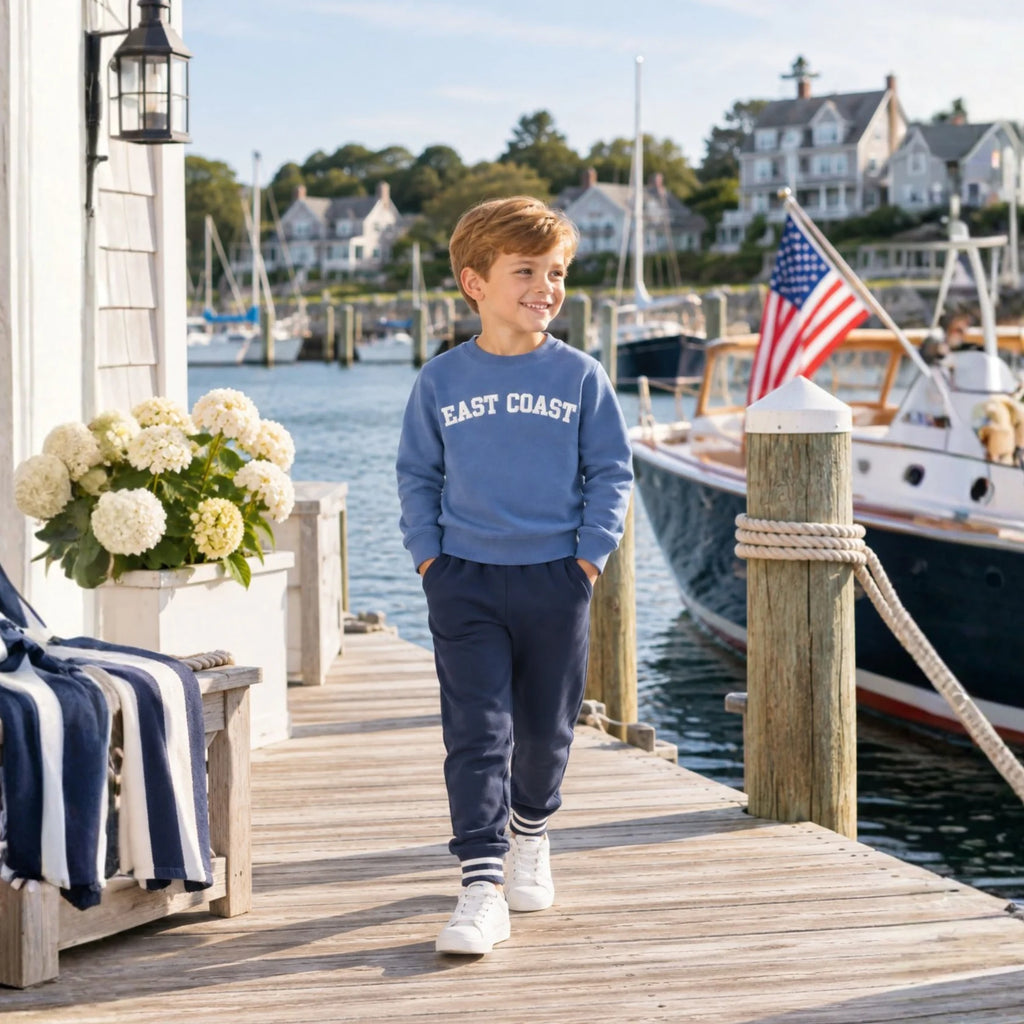 Bits & Bows  Navy East Coast Signature Crewneck Sweatshirt