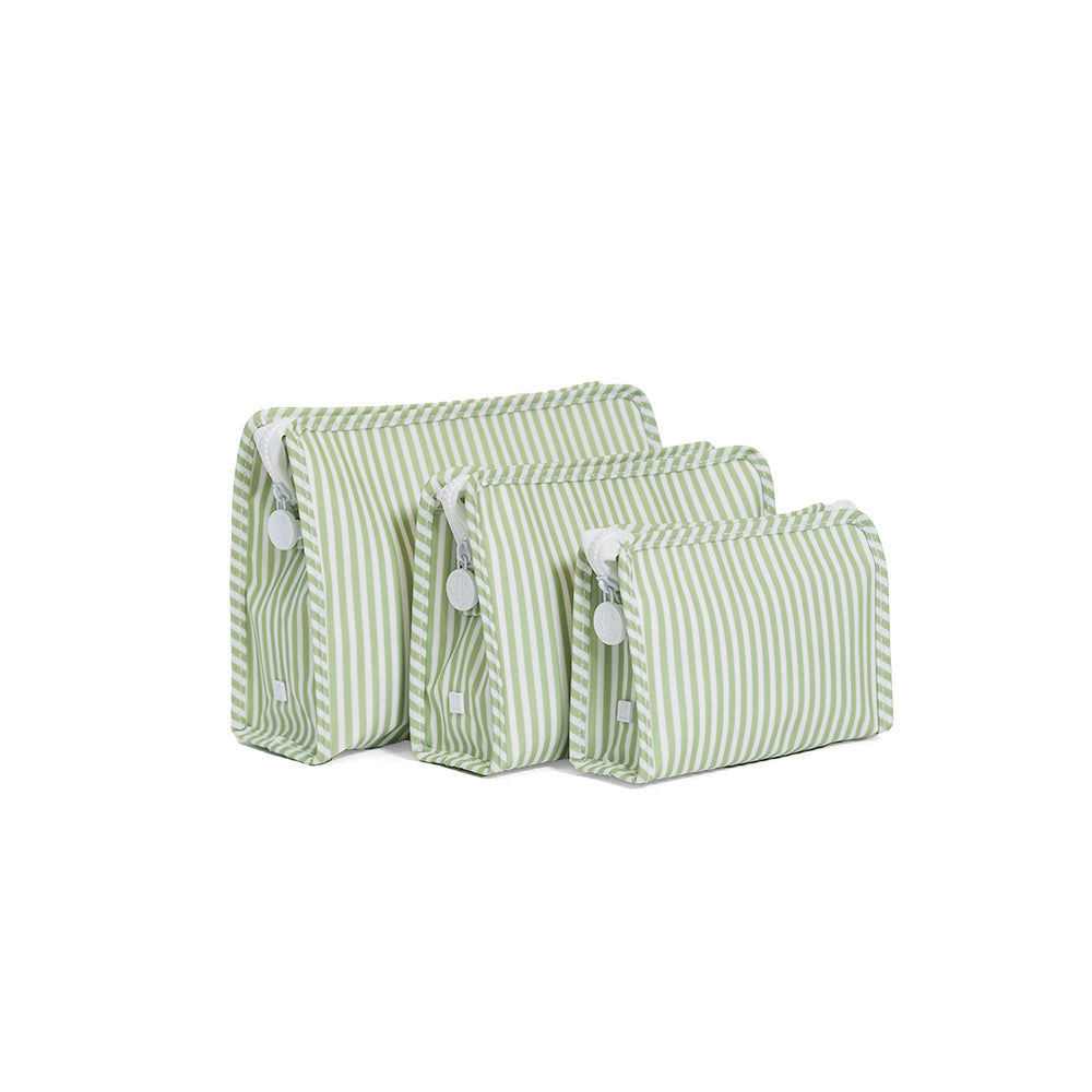 ROADIE MEDIUM Zip Pouch - PIMLICO STRIPE SAGE
