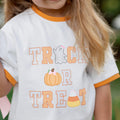 Bits & Bows Trick-or-Treat Halloween Pink Bow T-Shirt
