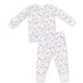 Floral Deer - Long Sleeve Loungewear Set: 3/4T