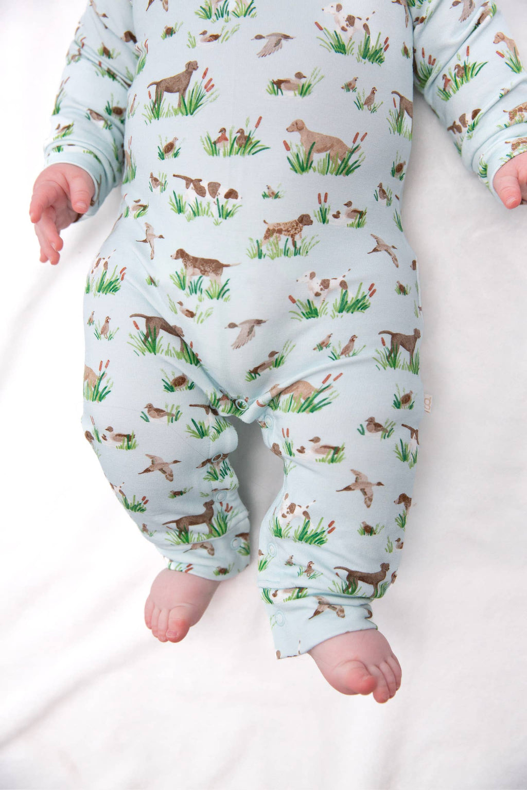Delta Bird Hunting Dogs - Sweatshirt Polo Romper: 3-6mo
