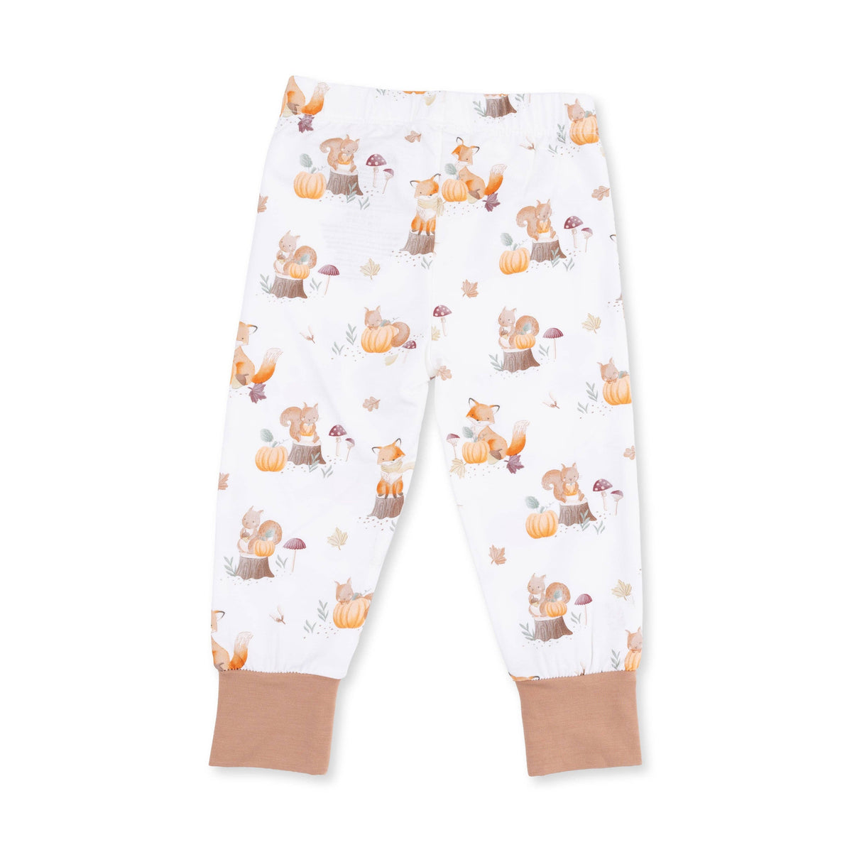 Woodland Animals with Pumpkins - Short Sleeve Loungewear Set: 2T