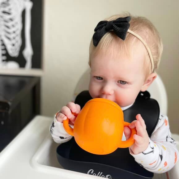 The Pumpkin Patch Spill-Proof Straw Cup: Jack-O-Lantern Orange
