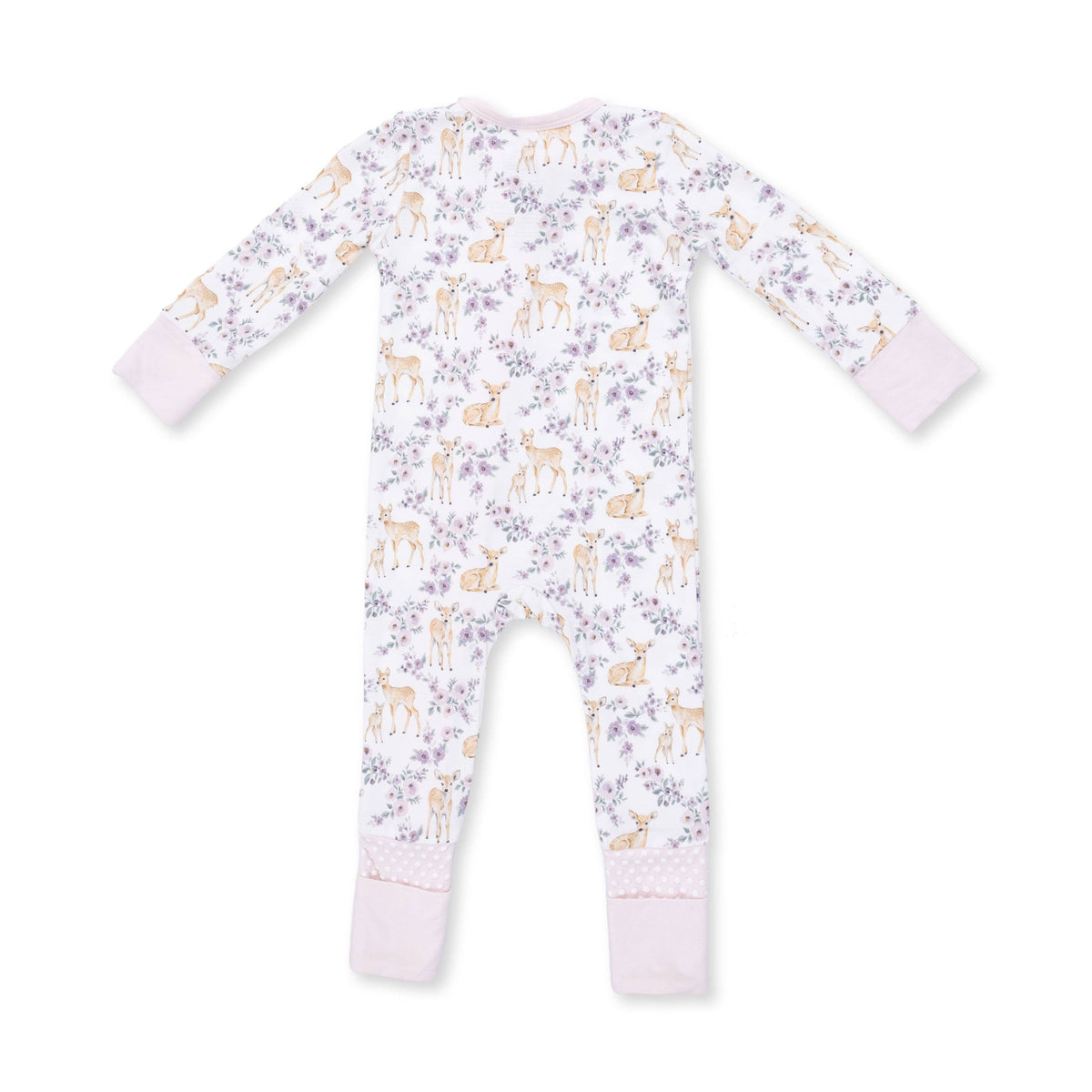Floral Deer - Convertible Romper: 12/18M