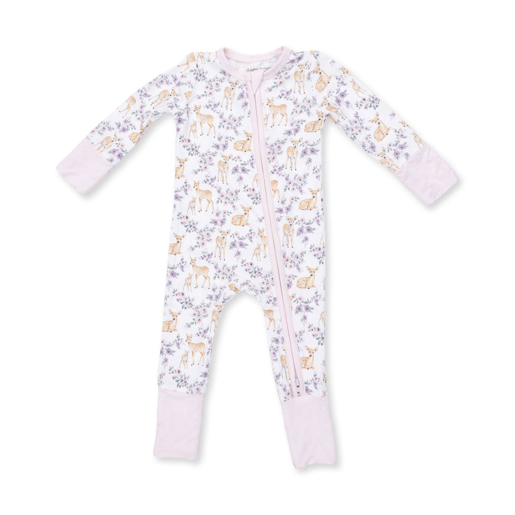 Floral Deer - Convertible Romper: 18/24M