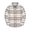 Organic Flannel Shirt Soft White Heirloom Plaid