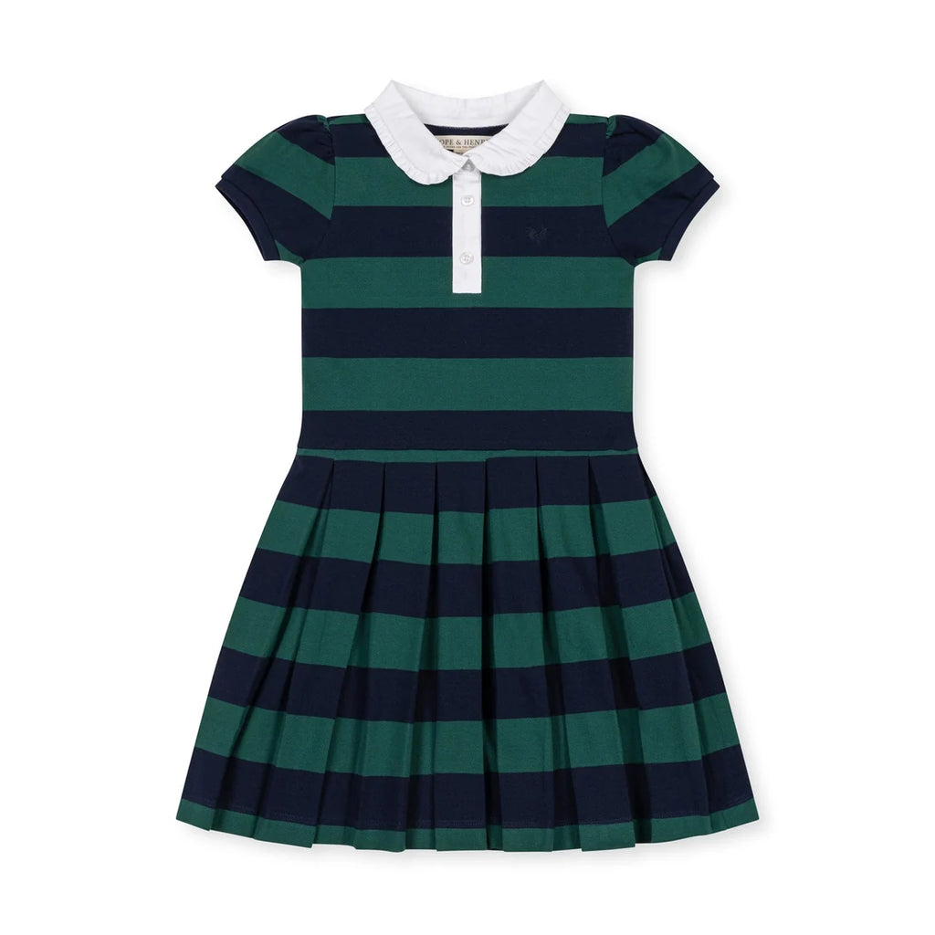 Organic Pique Polo Blue & Green Dress Hope & Henry