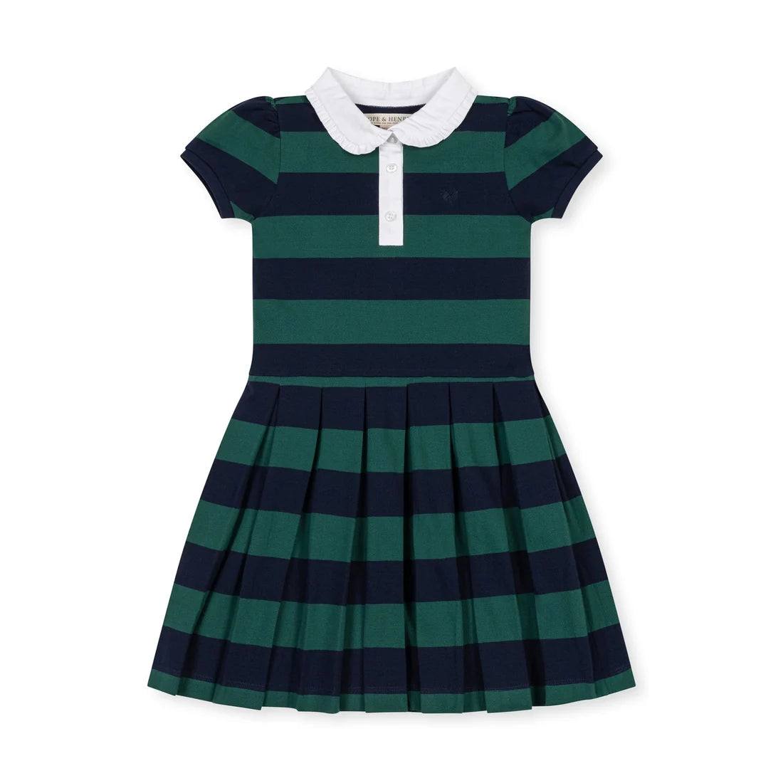 Organic Pique Polo Blue & Green Dress Hope & Henry